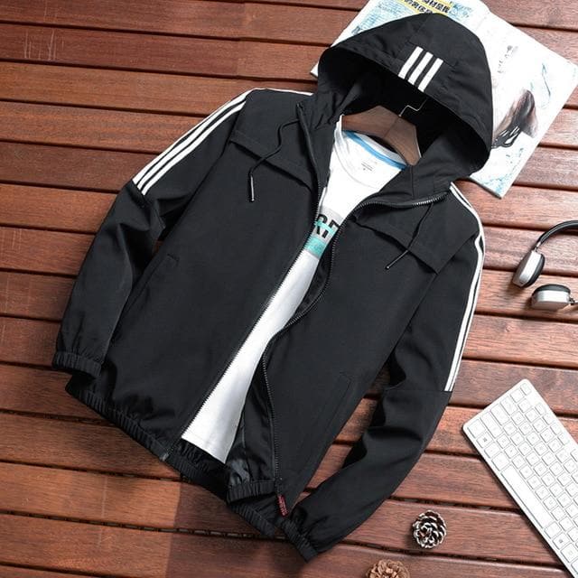 Drune | Robuste Regenjacke Mit Streifenmuster