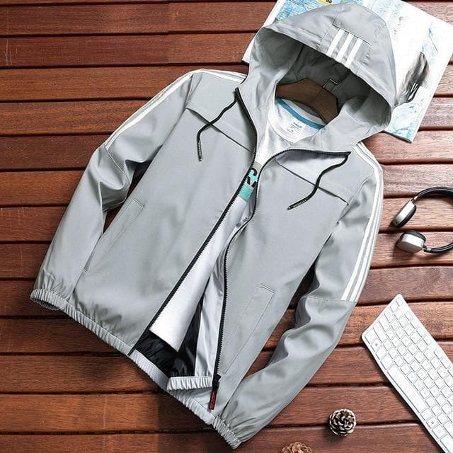 Drune | Robuste Regenjacke Mit Streifenmuster