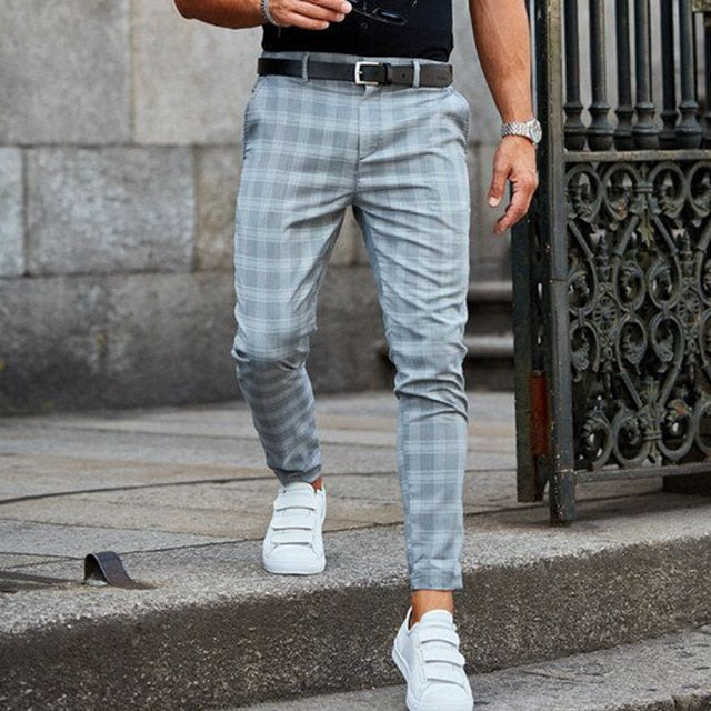 Drune | Männer Karierte Slim Fit Hose