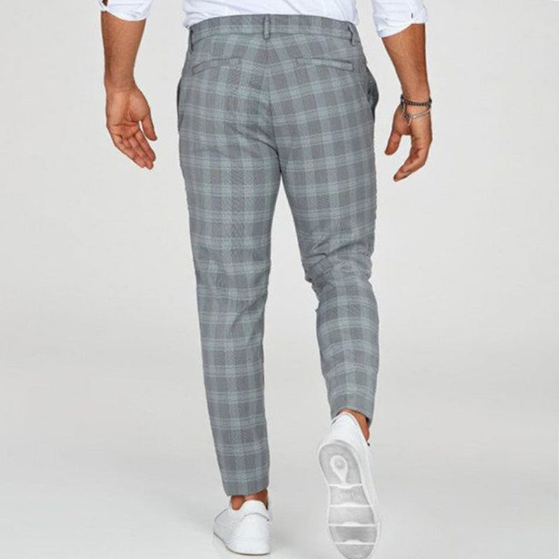 Drune | Männer Karierte Slim Fit Hose