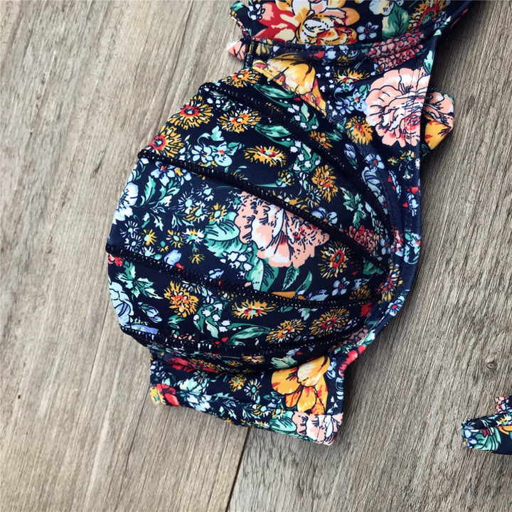 Drune | Bandeau Blumenmuster Bikini