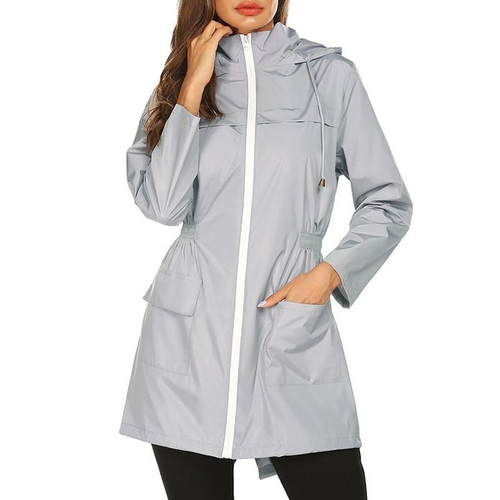 Drune | Lange Wasserdichte Damenjacke mit Kapuze