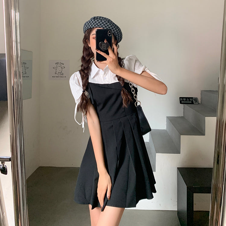 Drune | Faltendes 2-In-1 Mini-Kleid mit Gebundenen Ärmeln