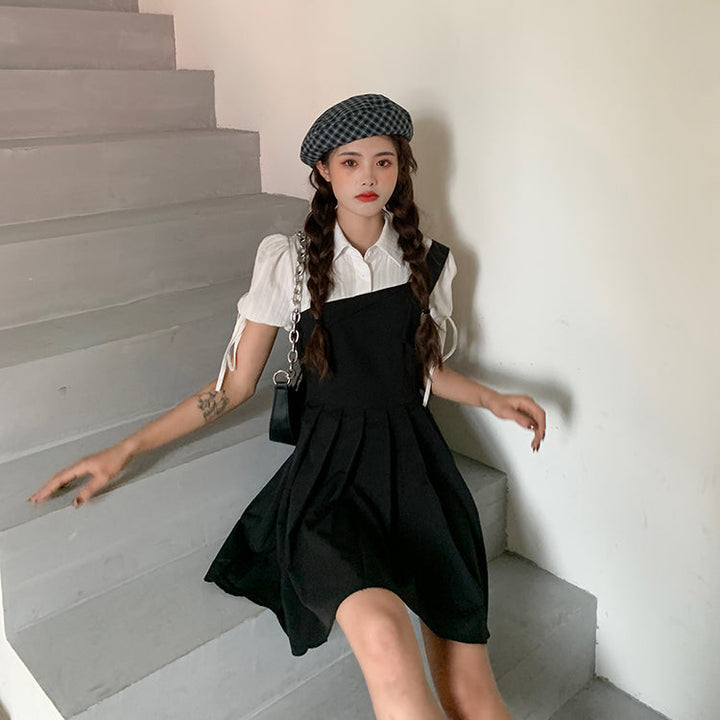 Drune | Faltendes 2-In-1 Mini-Kleid mit Gebundenen Ärmeln