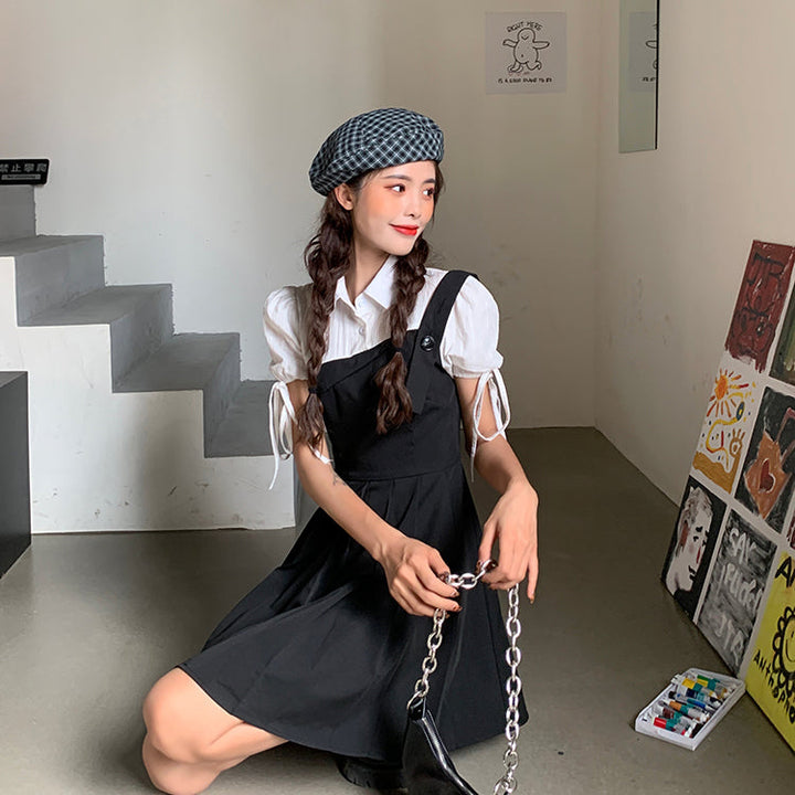 Drune | Faltendes 2-In-1 Mini-Kleid mit Gebundenen Ärmeln
