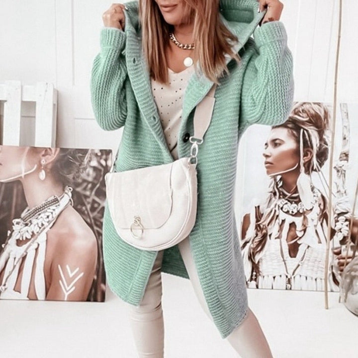 Drune | Modischer Cardigan-Mantel mit Kapuze