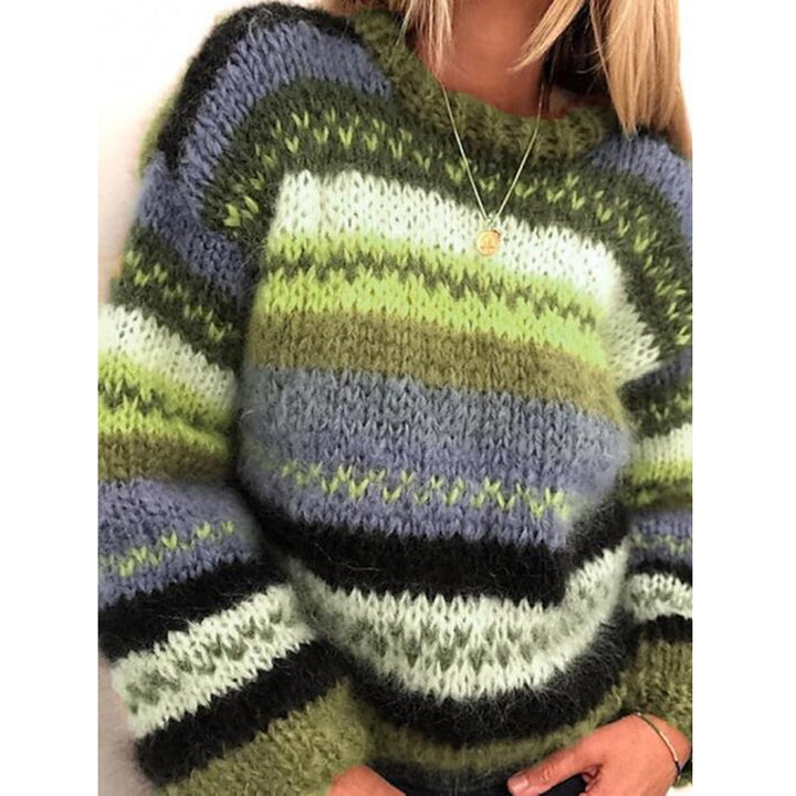 Drune | Gemütlicher gestreifter Strickpullover