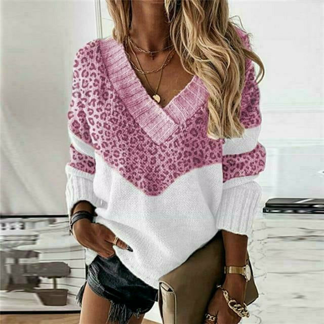 Drune | Patchwork Pullover mit Panthermuster