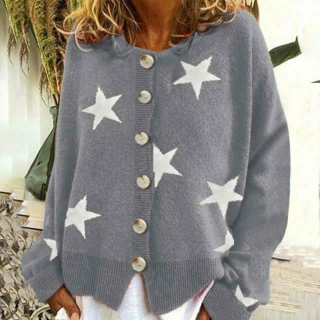 Drune | Strickjacke Mit Sternenprint