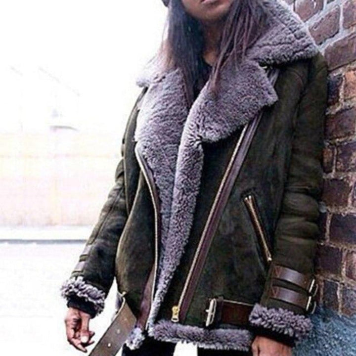 Drune | Oversize Lammfelljacke