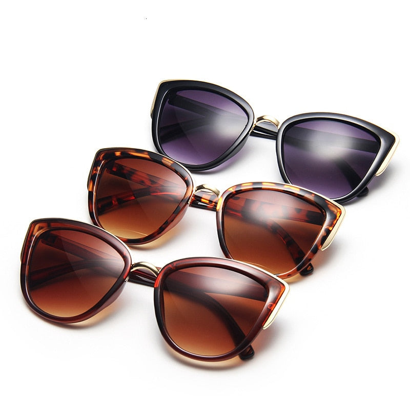 Drune | Cat Eye Retro Fahrender Runde Metallrahmen Sonnenbrille