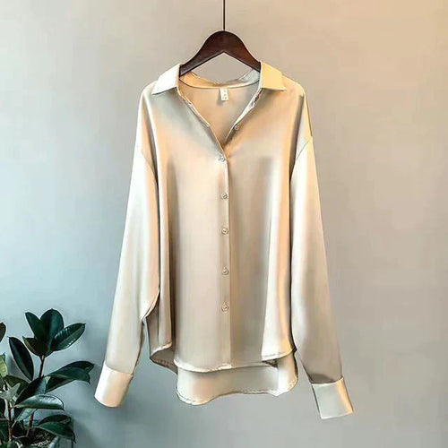 Drune | Damen Satin Hemd