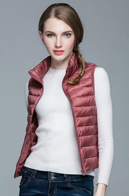 Drune | Superpositionsstil ärmellose Daunenjacke