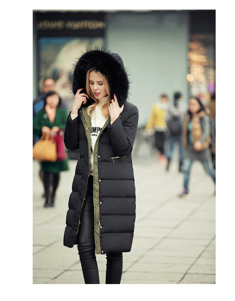 Drune | Schicke lange Wärmejacke mit Kapuze