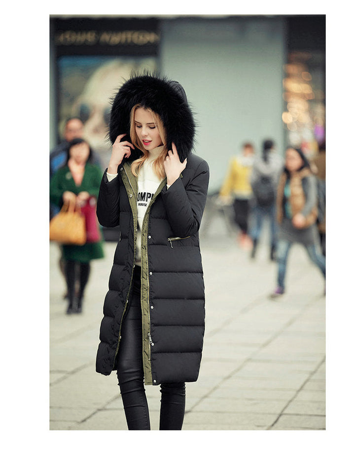 Drune | Schicke lange Wärmejacke mit Kapuze
