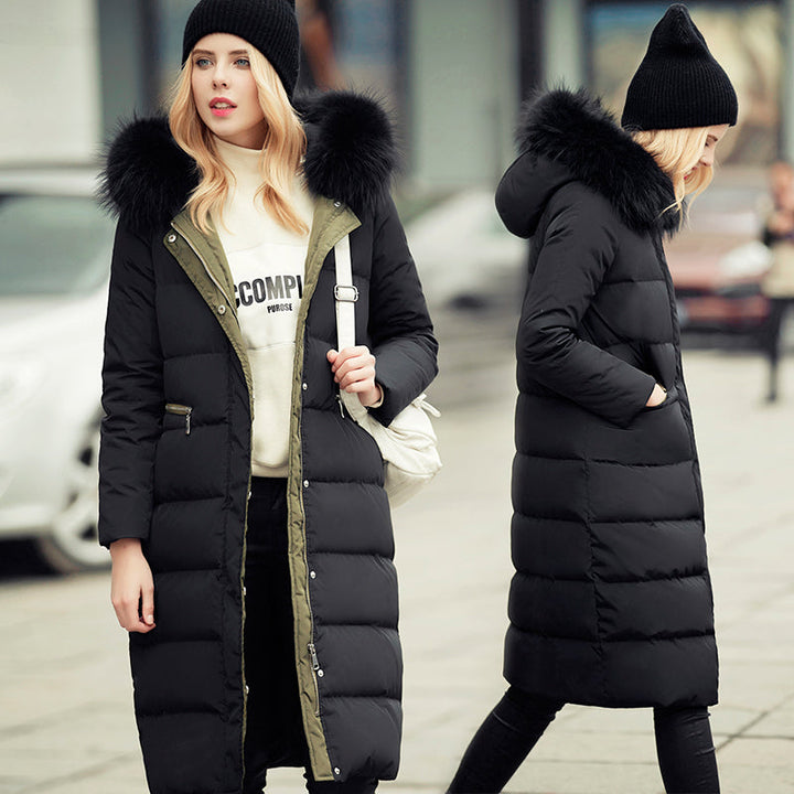 Drune | Schicke lange Wärmejacke mit Kapuze