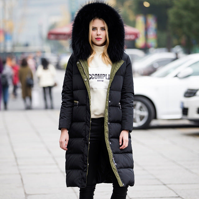 Drune | Schicke lange Wärmejacke mit Kapuze