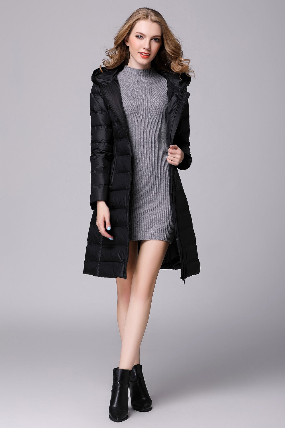 Drune | Elegante Leichtigkeit" nahtloser langer Mantel