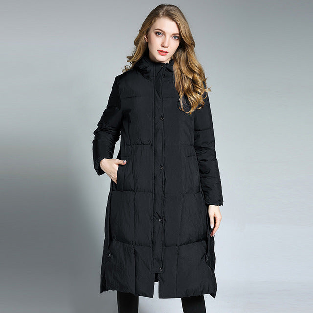 Drune | Lange Pufferjacke mit Kapuze Isolierter Komfort Stilvoll und Praktisch