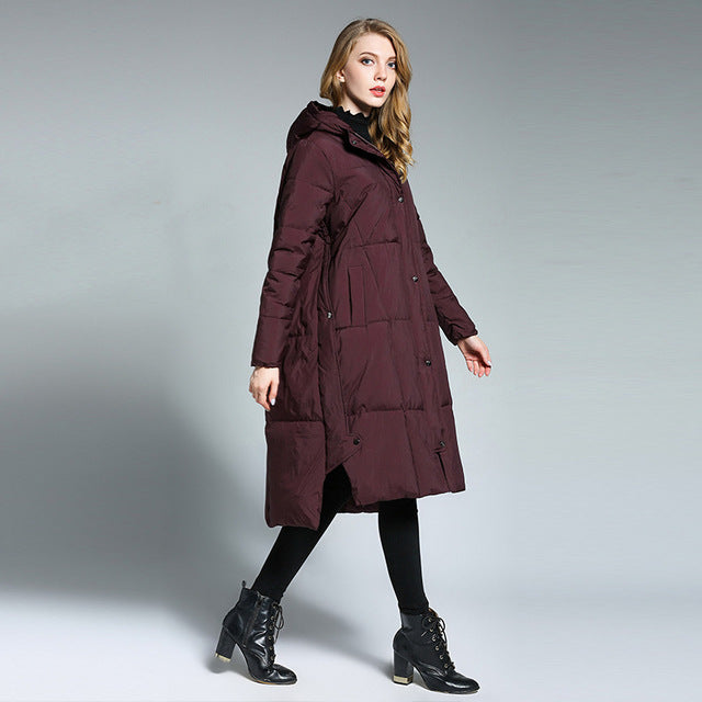 Drune | Lange Pufferjacke mit Kapuze Isolierter Komfort Stilvoll und Praktisch