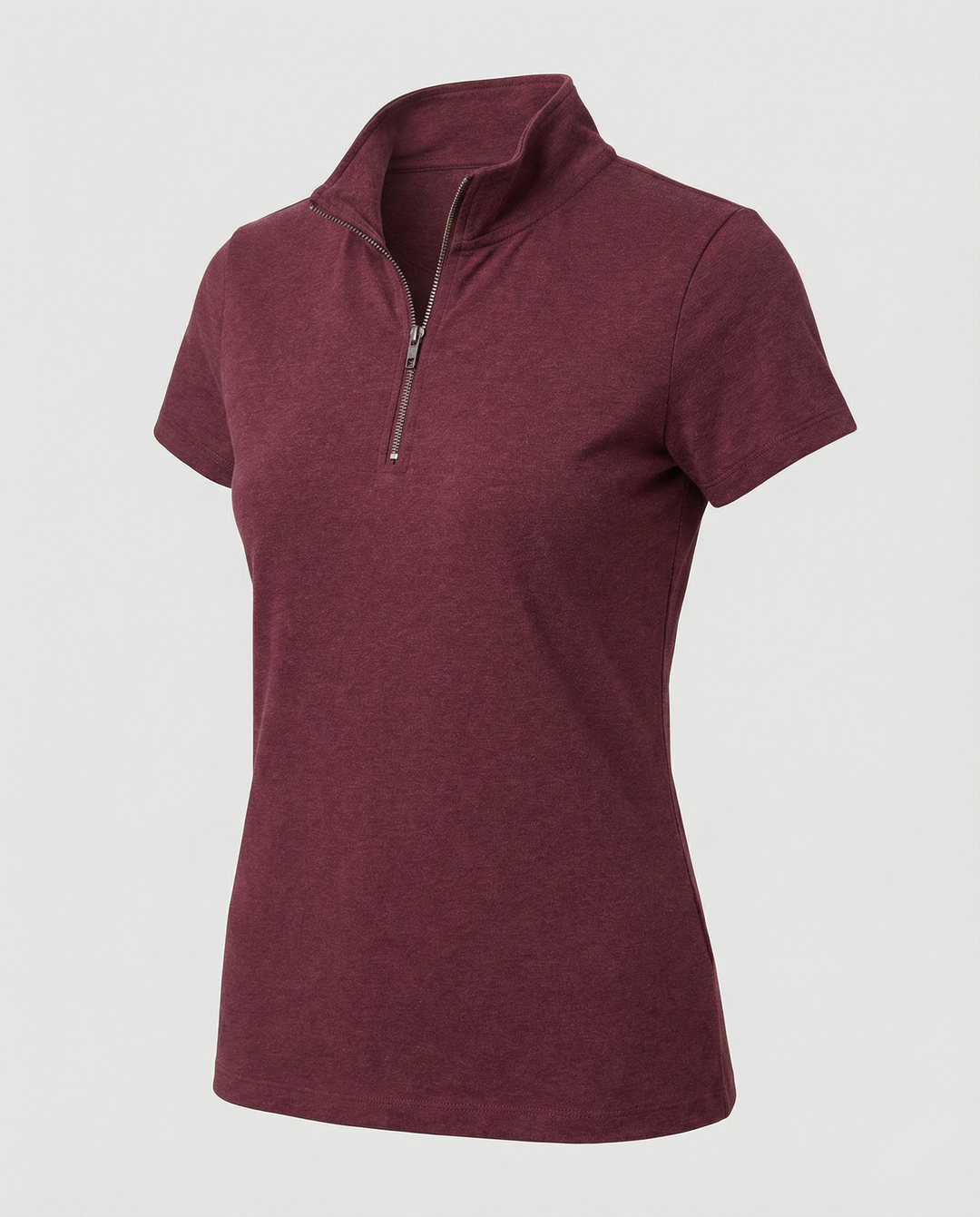 Damen Poloshirt mit kurzem Reißverschluss und figurbetontem Schnitt Drune