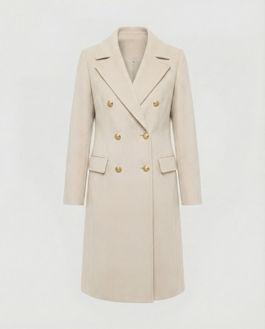 Drune - Eleganter Zweiteiliger Woll Trenchcoat Doppelreihiges Design