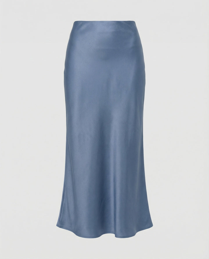 Damen Maxirock Satin High Waist