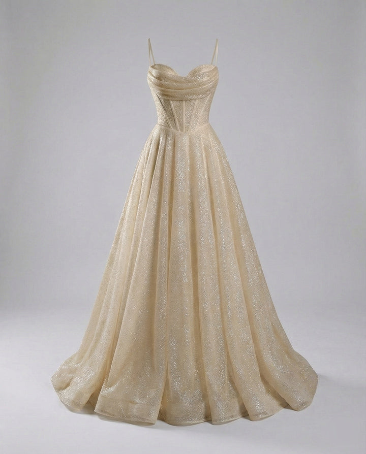 Drune | Glitter Ballkleid mit Schnürung