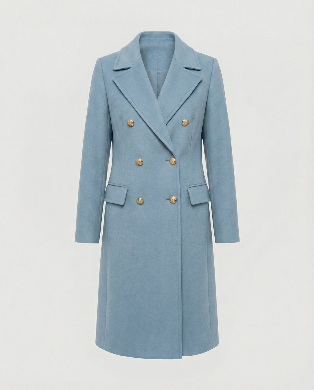 Drune - Eleganter Zweiteiliger Woll Trenchcoat Doppelreihiges Design