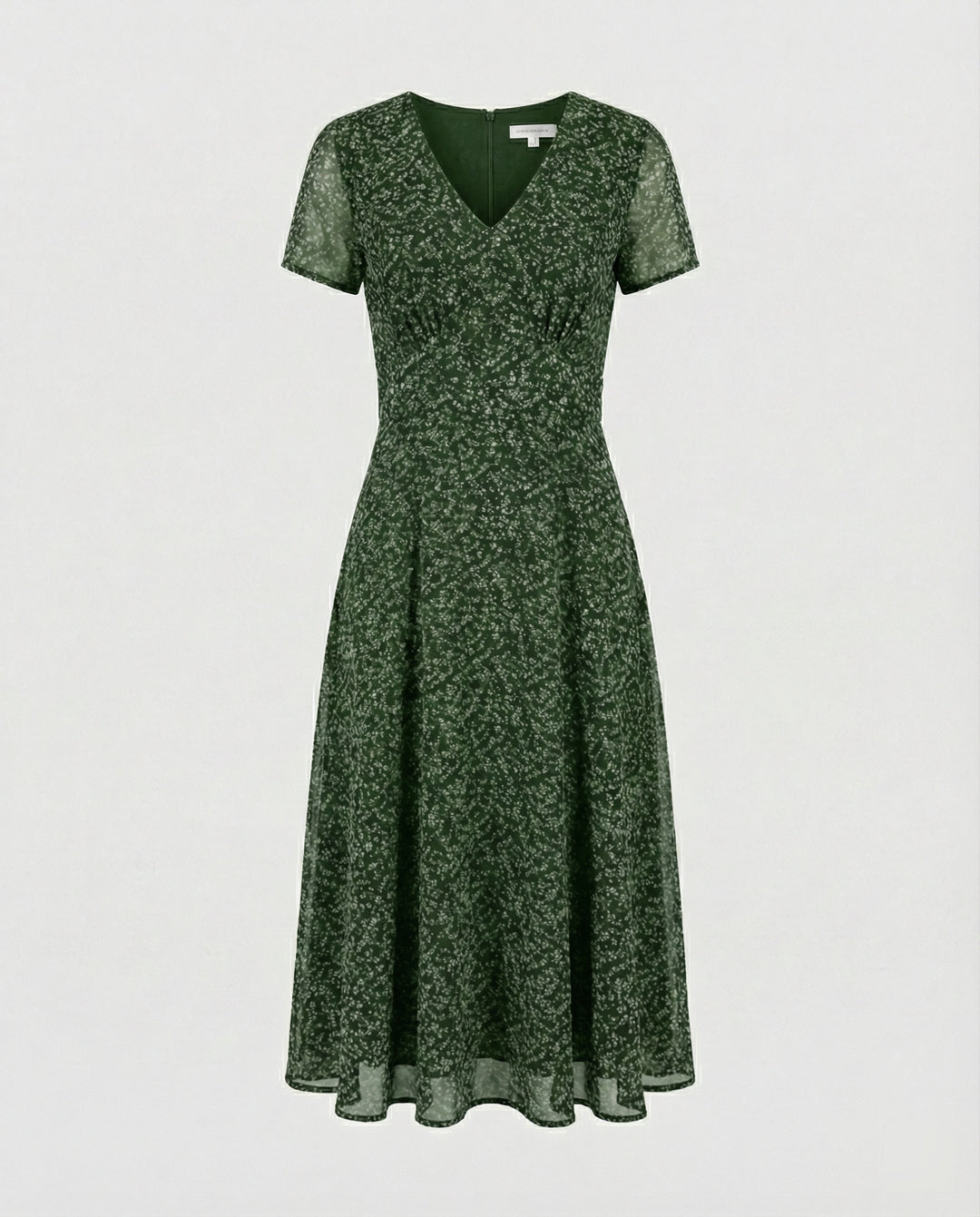 Drune - Elegantes Kleid mit V-Ausschnitt Schwingender Saum