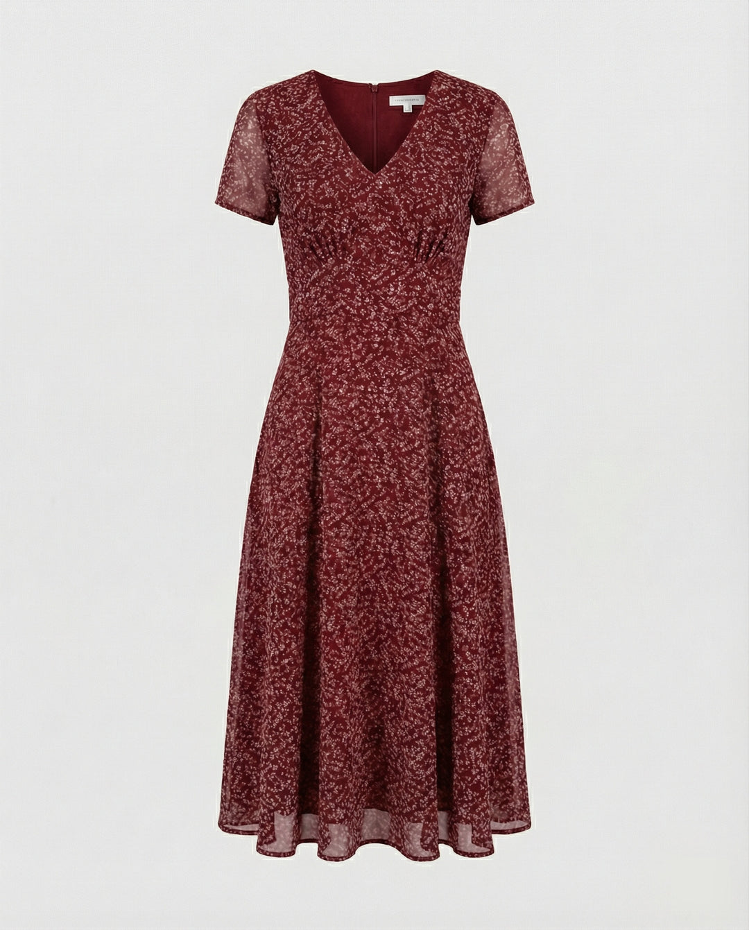 Drune - Elegantes Kleid mit V-Ausschnitt Schwingender Saum