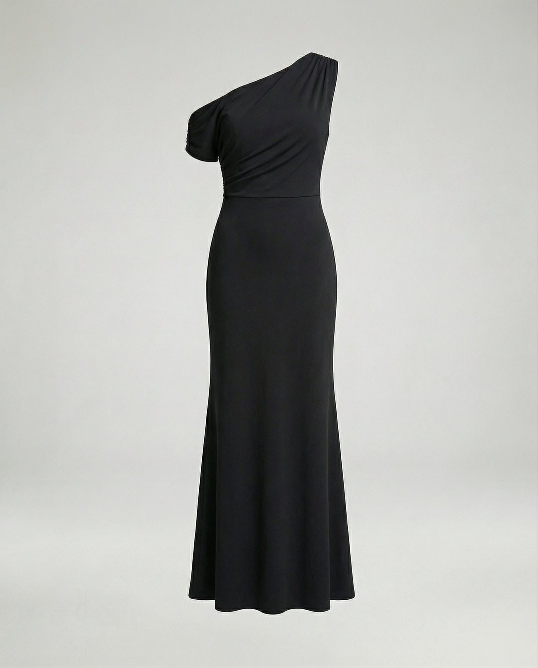 Figurbetontes elegantes Abendkleid asymmetrisch