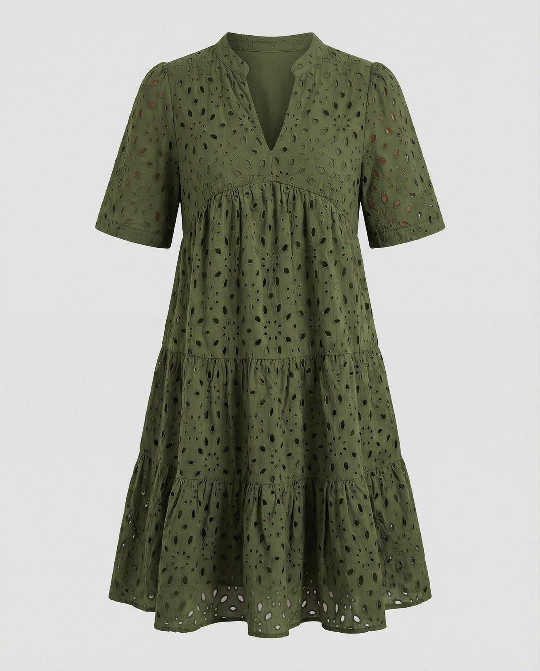 Freizeitkleid Damen mit Lochmuster