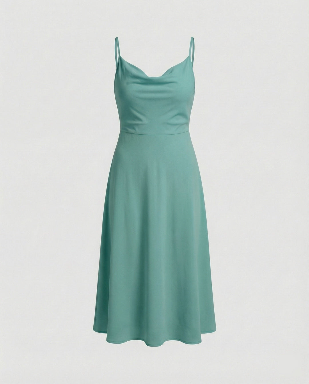 Drune | Lange Drapierte Kleid mit Eingebautem Bh