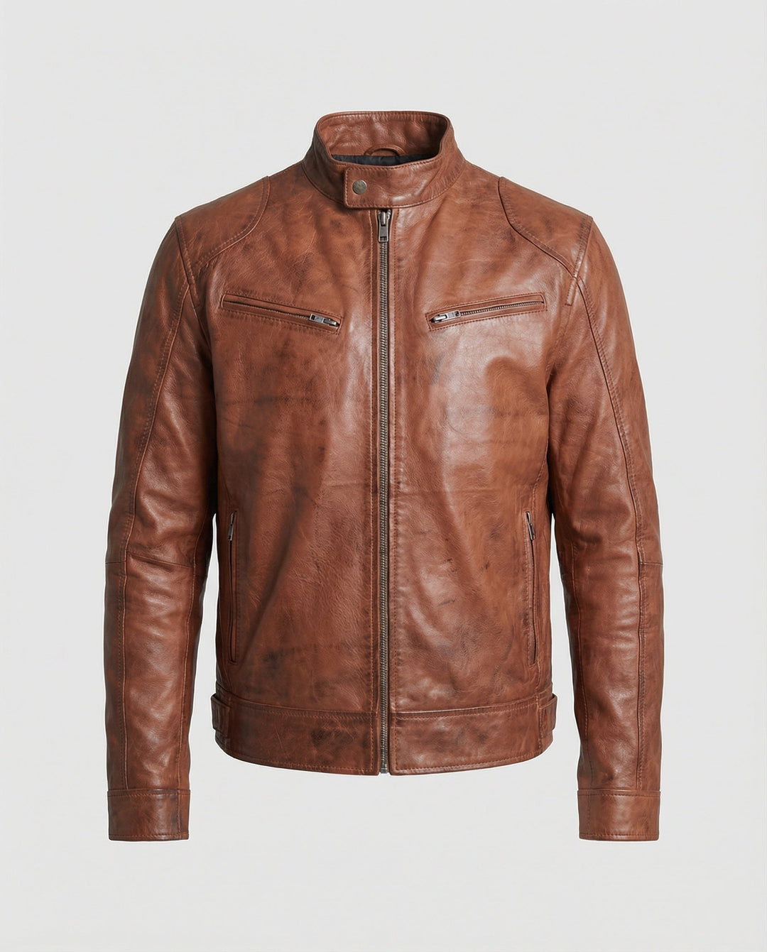 Herren Hochwertige Echtlederjacke