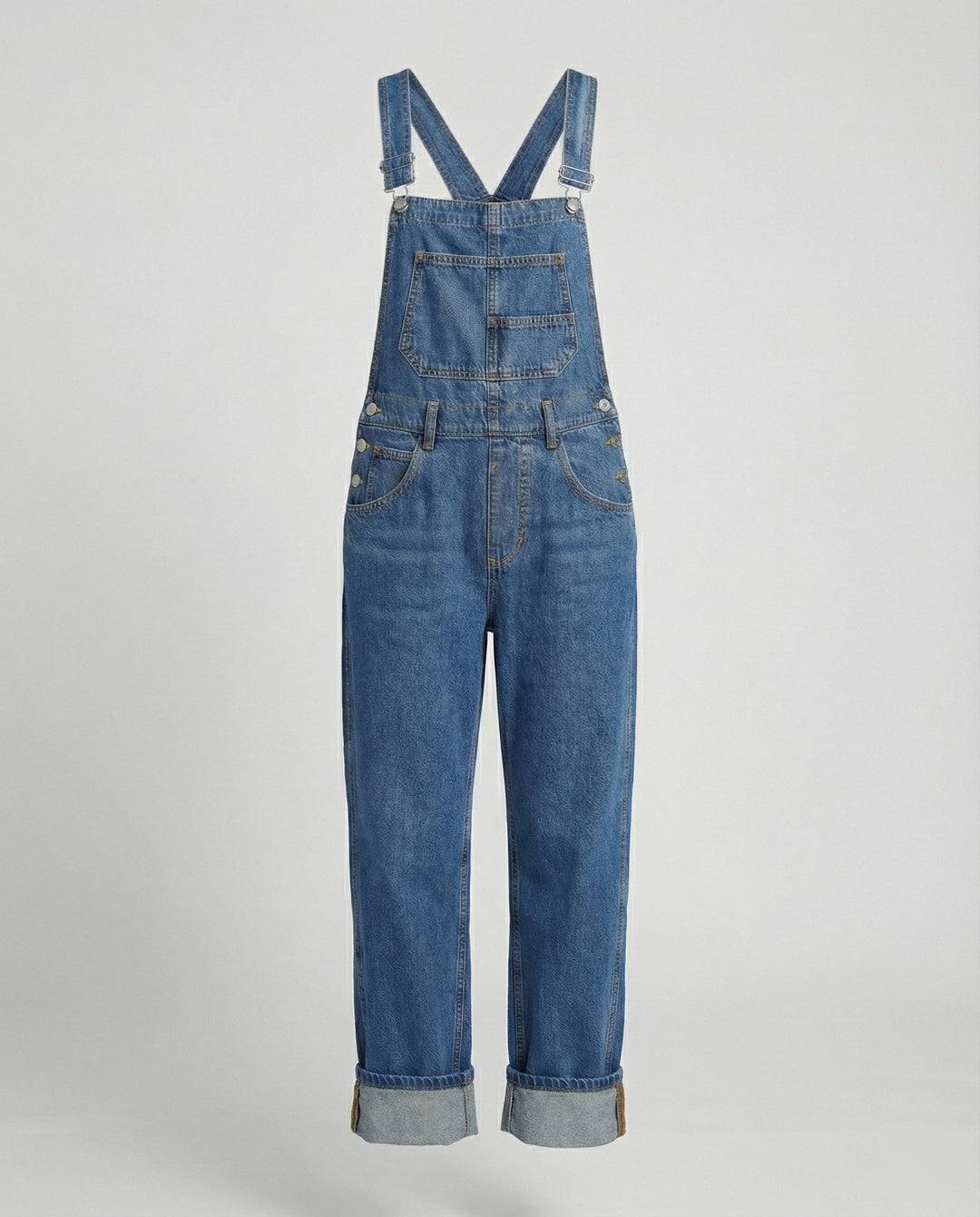Damen Latzhose Jeans gerade