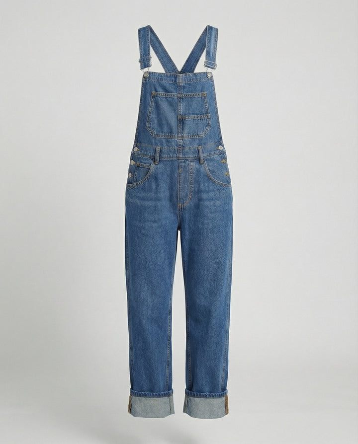 Damen Latzhose Jeans gerade