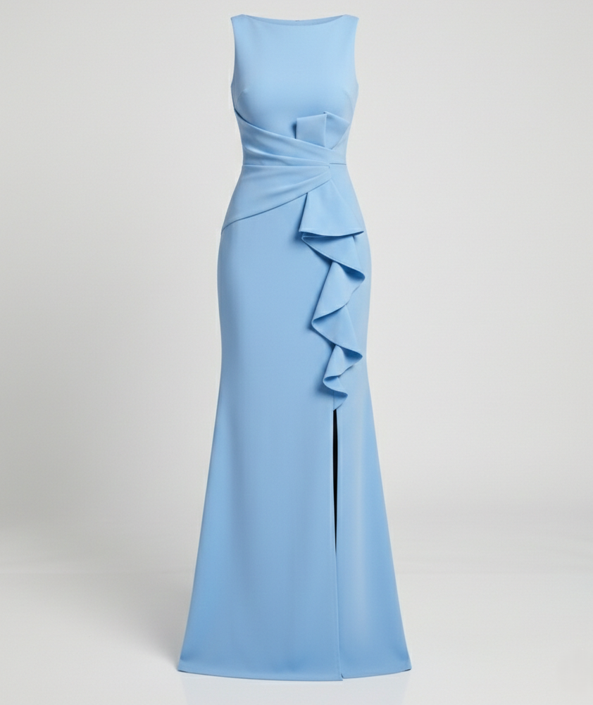 Damen Abendkleid lang mit Schlitz