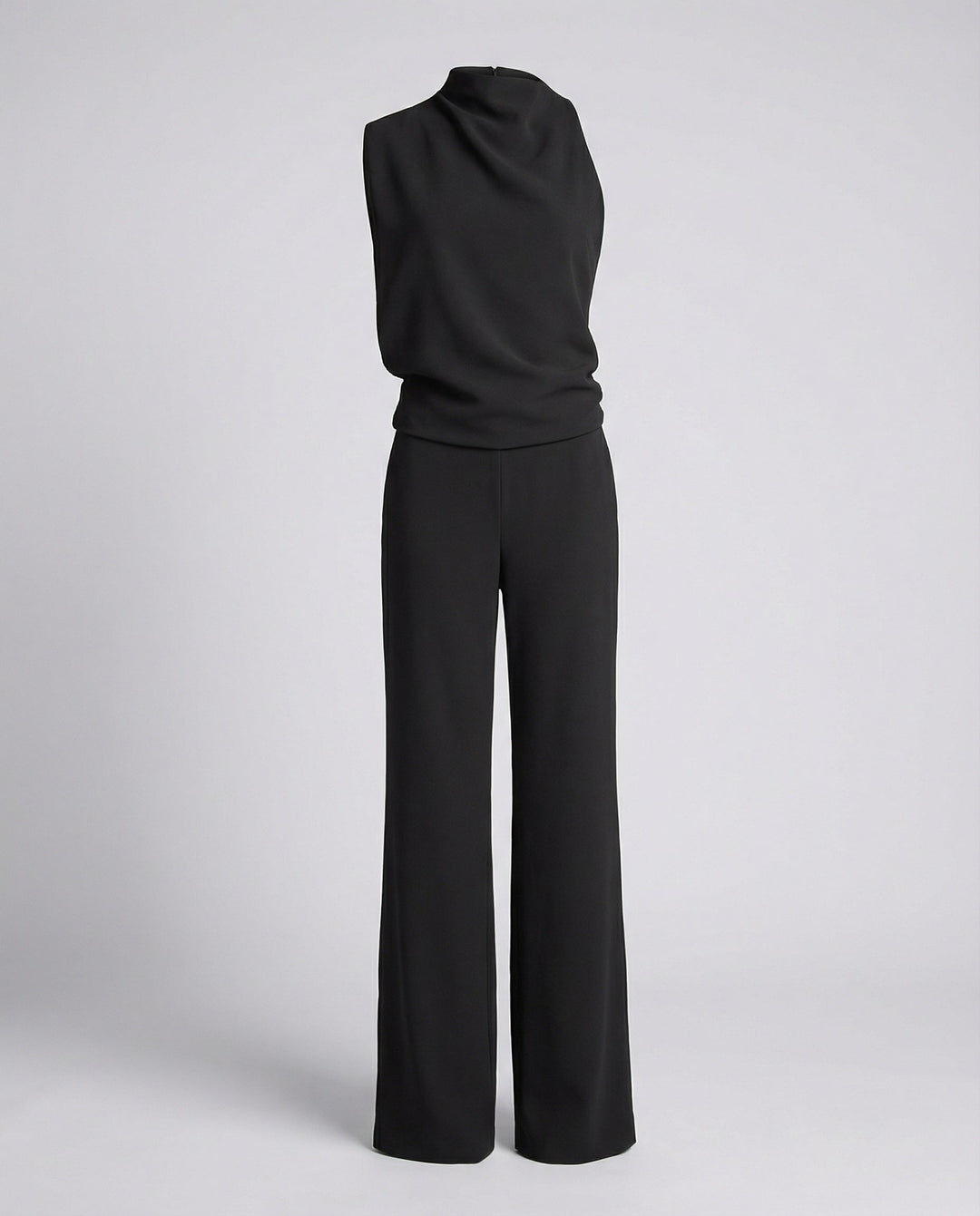 Eleganter Jumpsuit mit Rundhalsausschnitt für Alltag & Besondere Anlässe Drune