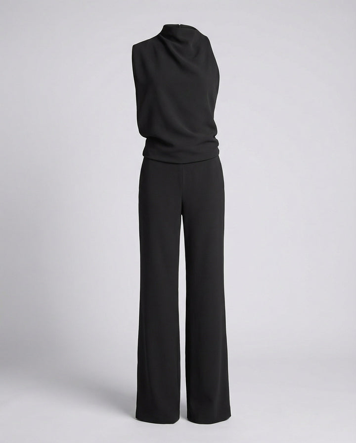 Eleganter Jumpsuit mit Rundhalsausschnitt für Alltag & Besondere Anlässe | Drune