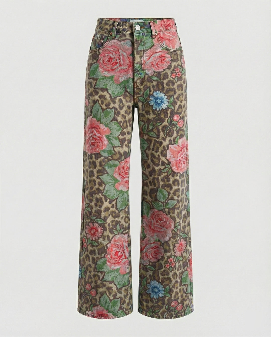 Drune - Modische Jeans, Mit Auffälligem Blumenprint