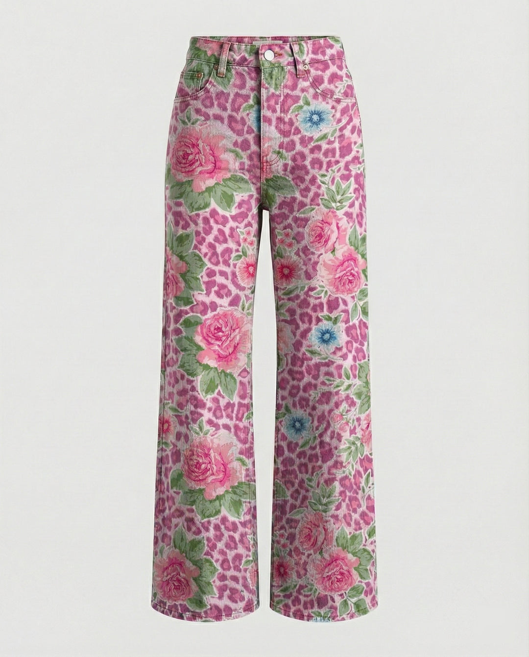 Drune - Modische Jeans, Mit Auffälligem Blumenprint