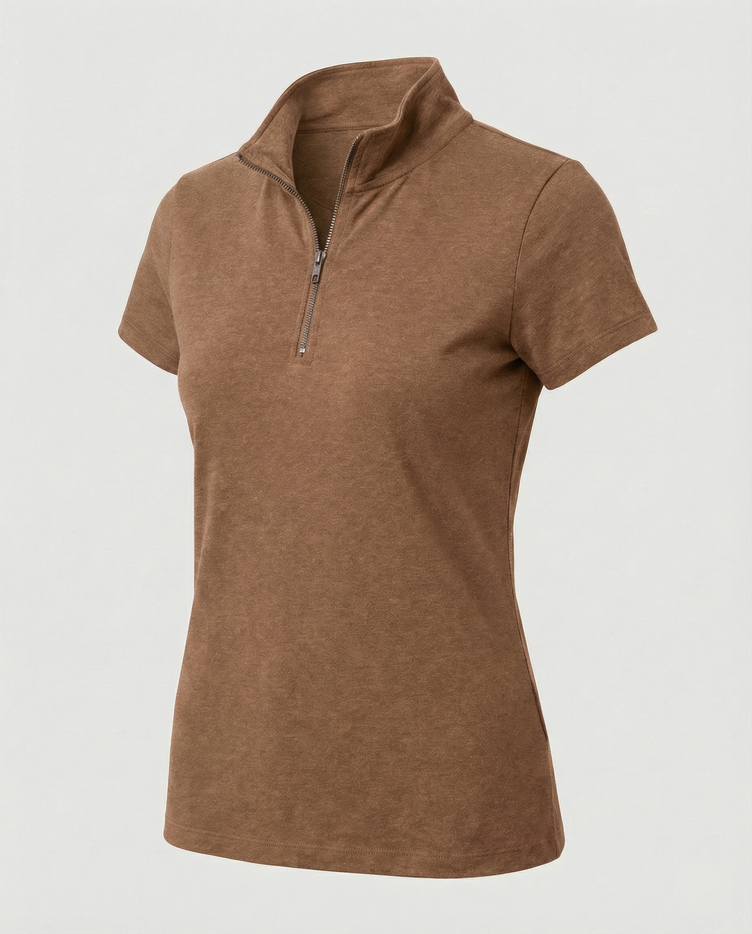 Damen Poloshirt mit kurzem Reißverschluss und figurbetontem Schnitt Drune