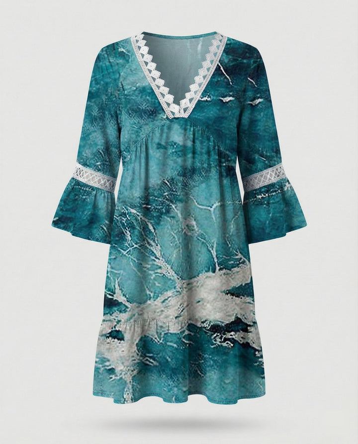 Damen Minikleid A-Linie floral