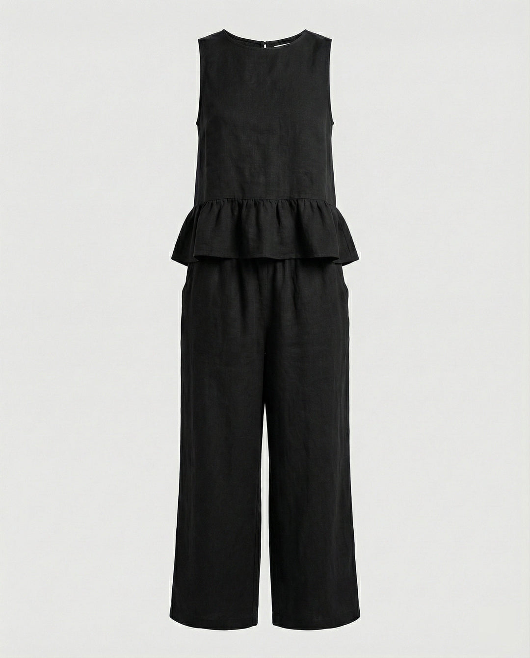 Damen Zweiteiler Set Volanttop & Palazzohose