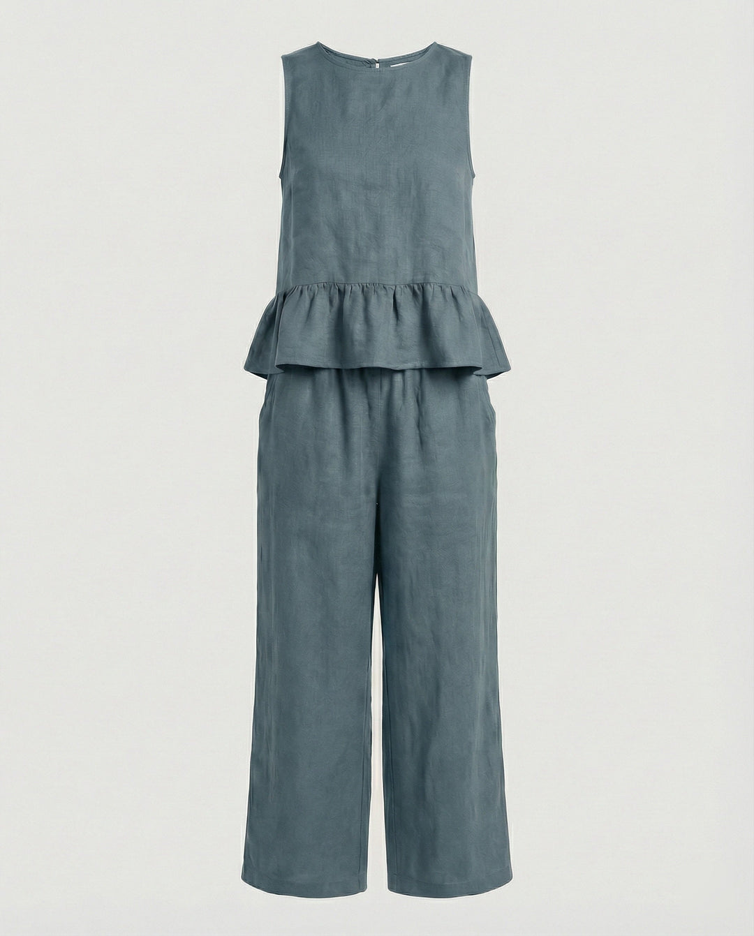 Damen Zweiteiler Set Volanttop & Palazzohose