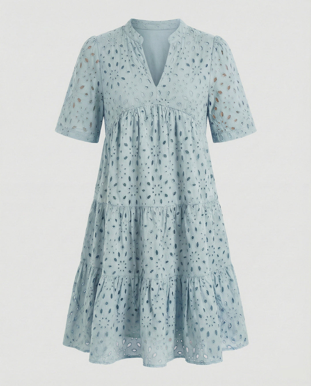 Freizeitkleid Damen mit Lochmuster