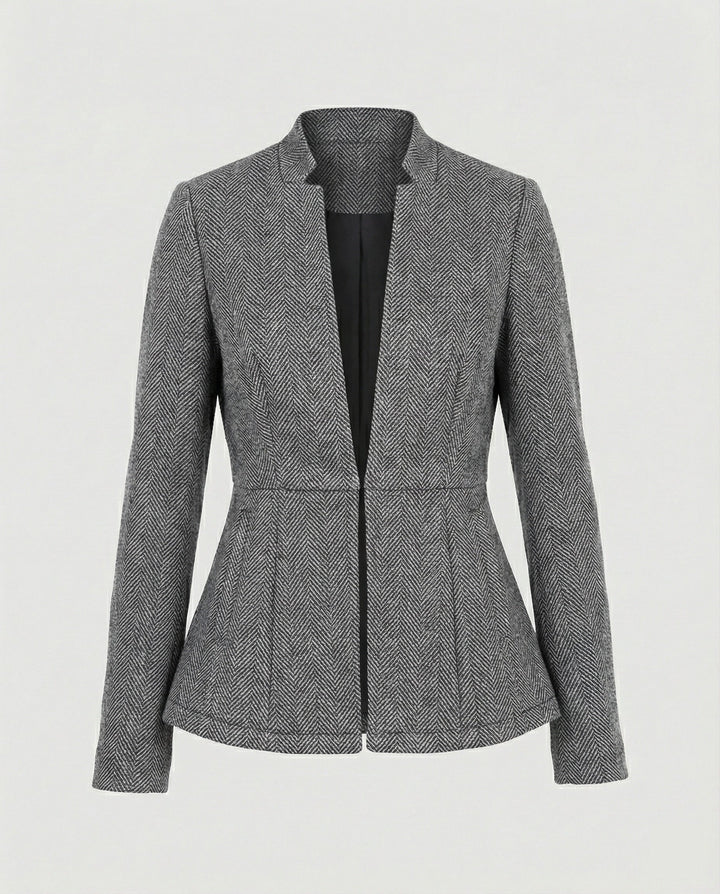 Damen Blazer ärmellos Hahnentritt