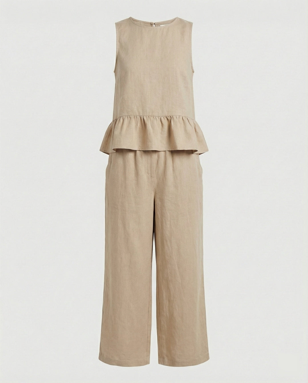 Damen Zweiteiler Set Volanttop & Palazzohose