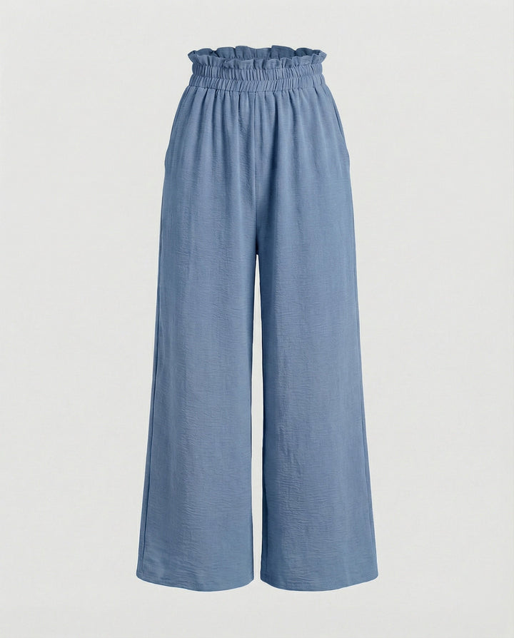 Damen Culotte-Hosen mit weitem Bein und elastischem Bund Drune